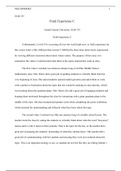 Observation C.docx   ELM 535  Field Experience C  Grand Canyon University: ELM 535  Field Experience C  Unfortunately, Covid-19 is occurring all over the world right now, so field experience for this course looks a little different than normal. I fulfille