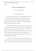 SPD 580 At Risk and Struggling Readers 1 17.docx   SPD-580  At-Risk and Struggling Readers  Grand Canyon University: SPD-580  At-Risk and Struggling Readers  In this scenario, a third grader named Marius was transferred to Oakwood Elementary School in the