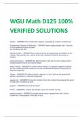 WGU Math D125 100% VERIFIED SOLUTIONS