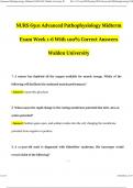 NURS 6501 Advanced Pathophysiology Midterm Exam Week 1-6 Walden University Actual Exam with Questions and Answers 2024