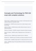 Concepts and Terminology for PSCI 210 exam with complete solutions