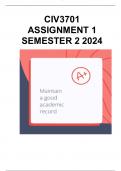 CIV3701 Assignment 1 (QUALITY ANSWERS) Semester 2 2024