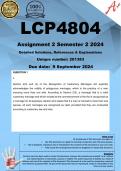 LCP4804 Assignment 2 (COMPLETE ANSWERS) Semester 2 2024 (201383) - DUE 9 September 2024 