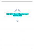 LSB 3213 - Exam 5 Questions and Answers 2024