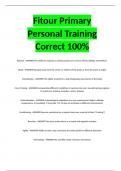 Fitour Primary Personal Training Correct 100%