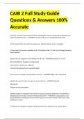 CAIB 2 Full Study Guide Questions & Answers 100% Accurate