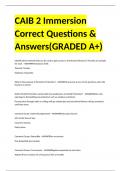 CAIB 2 Immersion Correct Questions & Answers(GRADED A+)