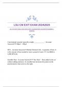 LSU CM EXIT EXAM 20242025 WITH GUARANTEED ACCURATE ANSWERS |VERIFIED