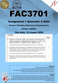 FAC3701 Assignment 1 (COMPLETE ANSWERS) Semester 2 2024 - DUE 23 August 2024