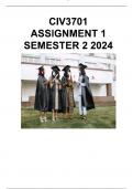 CIV3701 Assignment 1 (QUALITY ANSWERS) Semester 2 2024