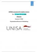 IOP2601 Assignment 2 (Complete Answers) Due 26 August  2024- Semester 2/2024 [UNISA] RRLLB81 - LLB Research Report