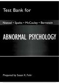 2024/2025 Test Bank for Nietzel • Speltz McCauley • Bernstein Abnormal Psychology