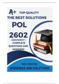 POL2602 Assignment 1 (COMPLETE ANSWERS) Semester 2 2024 (652326) - DUE 5 August 2024