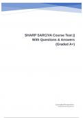 SHARP SARC/VA Course Test || With Questions & Answers (Graded A+)