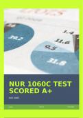 NUR 1060C TEST SCORED A+