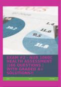 EXAM #2 - NUR 1060C HEALTH ASSESSMENT |166 QUESTIONS | WITH GRADED A+ SOLUTIONS!!