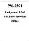 PVL2601 Assignment 2 (COMPLETE QUESTIONS & ANSWERS) Semester 2 2024 ;100 % TRUSTED workings, Expert Solved, Explanations and Solutions