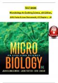 TEST BANK for Microbiology: An Evolving Science 5th Edition by Slonczewski & Foster;  All 28 Chapters Covered, Verified Latest Edition