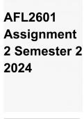 AFL2601 Assignment 2 Semester 2 2024 (COMPLETE QUALITY DETAILED ANSWERS)- 100% satisfaction ,explanations and solutions