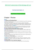 BIOS242 / BIOS 242 Final Study Guide Chapter 1 -9  (Latest 2021): Fundamentals of Microbiology with Lab - Chamberlain