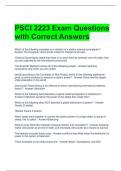 Bundle For PSCI 2223 Exam Questions with All Correct Answers