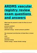 ARDMS vascular registry review exam questions and answers.