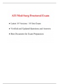 RN ATI Med Surg Proctored Exam (10 Latest Versions, 2021) / ATI RN Med Surg Proctored Exam / RN Med Surg ATI Proctored Exam (Verified Answers, Complete Guide for ATI Exam Preparation)