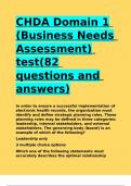 CHDA Domain 1 (Business Needs Assessment) test(82 questions and answers).