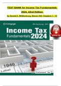 TEST BANK for Income Tax Fundamentals 2024, 42nd Edition by Gerald Whittenburg; ISBN: 9780357900932, All 12 Chapters Covered, Verified Latest Edition