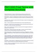 PSCI 2223 Final Terms with Complete Solutions 