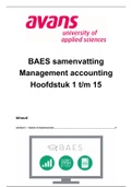 BAES financiering H1/H15 Management accounting