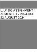 LJU4802 Assignment 1 Full Solutions Semester 2 2024 - DUE 22 August 2024