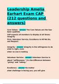 Leadership Amelia Earhart Exam CAP (212 questions and answers)