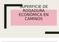 SUPERFICIE DE RODADURA DE UN CAMINO