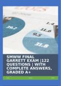 SMWW FINAL GARRETT EXAM |122 QUESTIONS | WITH COMPLETE ANSWERS, GRADED A+