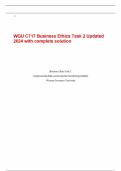  WGU C717 Business Ethics Task 2 Updated 2024 with complete solution