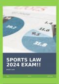 SPORTS LAW 2024 EXAM!!