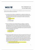 WGU C233: Employment Law Re-take Eligibility Quiz 2024/2025 Questions and Answers with complete solution