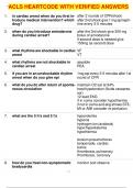 ACLS HEARTCODE WITH VERIFIED ANSWERS