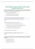 Barkley DRT3 Complete Solutions With Verified Questions And Answers