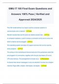 GMU IT 105 Final Exam Questions and Answers 100% Pass | Verified and Approved 2024/2025