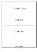 (WGU C736) BIO 3261 - Evolution - OA Review 20242025.