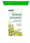 TEST BANK For Advanced Assessment Interpreting Findings and Formulating Differential Diagnoses, 4th Edition by Goolsby, Verified Chapters 1 - 22, Complete Newest Version