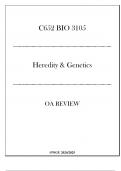 (WGU C652) BIO 3105 - Heredity & Genetics - OA Review 20242025.