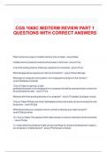 CGS 1060C MIDTERM REVIEW PART 1 QUESTIONS WITH CORRECT ANSWERS