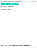 BIOD 121 Module 3 Exam (2 Versions)(New, 2023-2024)/ BIOD121 Module 3 Exam/ BIOD 121 Nutrition Exam 3: Essentials in Nutrition: Portage Learning (Already graded A+)