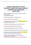 PMHNP EXAM PREP KIT WITH  COMPLETE QUESTIONS AND CORRECT  ANSWERS 90% ANSWERED  QUESTIONS