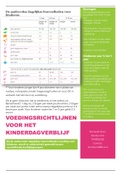 Brochure voor het kinderdagverblijf. Onderdeel verdieping voedingsleer en dietetiek. Beoordeeld: 7.8!