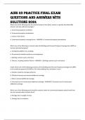 AINS 23 PRACTICE FINAL EXAM QUESTIONS AND ANSWERS WITH SOLUTIONS 2024