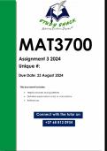 MAT3700 Assignment 3 (QUALITY ANSWERS) 2024